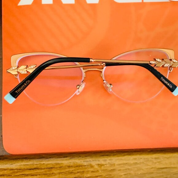 TIFFANY & CO Sophisticated Eyeglasses Crystal Embellishment  and Case - Picture 12 of 13
